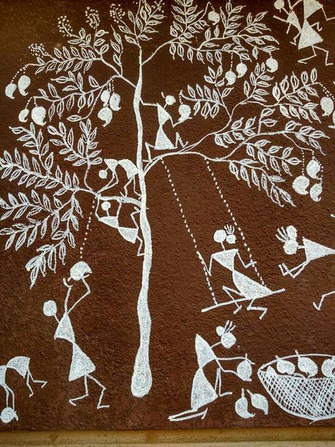 Warli Warli Art Designs, Warli Designs, Door Drawing, Warli Paintings, Worli Painting, Warli Painting, Shading Drawing, Warli Art, African Paintings