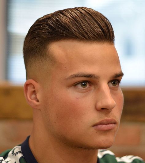 Undercut with Short Pompadour Short Pompadour Men, Hairstyles For Teenage Guys, Short Pompadour, Mid Skin Fade, Stylish Mens Haircuts, Undercut Hairstyle, Pompadour Fade, High Fade Haircut, Beard Styles Short