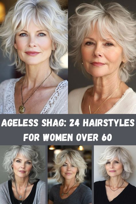 The shag haircut is timeless, and these 24 styles prove it’s perfect for women over 60. Stay stylish and modern with these age-defying shag hair looks. Best Shag Haircut, Shag Hairstyles For Gray Hair, Shag Hair For Square Face, Reba Mcintyre Hairstyles, Shag Hair Styles For Older Women, Hair Style For Fine Hair Over 50 Shaggy Haircuts, Grey Hair Shag Over 50, 80 Best Modern Hairstyles And Haircuts For Women Over 50, Shag Hairstyles For Women Over 60 Medium