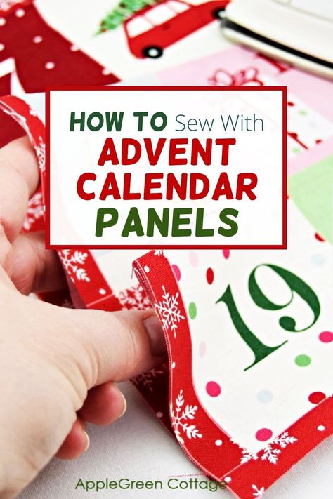 Sewing An Advent Calendar, Advent Calendar Sewing Patterns, Christmas Advent Calendar Sewing Pattern, Fabric Advent Calendar Diy Sewing, How To Sew An Advent Calendar, Fabric Advent Calendar With Pockets, Diy Advent Calendar Sewing, Advent Calendar Pattern Free, Sew Advent Calendar Free Pattern