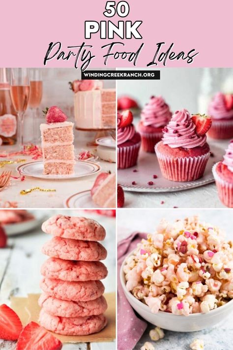 Pink isn't just a color; it's a statement. Whether you're throwing a baby shower, a birthday party, or a fun girls' night, choosing a pink theme will add some fun! And what makes a party truly memorable? The food, of course! I've gathered up 50 fabulous pink party food ideas that your guests will love! Pink Party Food Ideas, Pink Desserts Easy, Pink Party Food, Pink Party Foods, Pink Tablescape, High Tea Food, Cupcakes Pink, Pink Snacks, Pink Popcorn