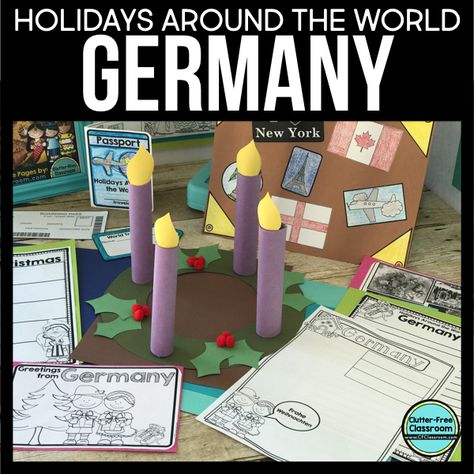 Christmas Around the World for Kids: Germany | Jodi Durgin Education Co. Germany For Kids, World Printable, Third Grade Activities, Christmas In Germany, Clutter Free Classroom, Christmas Units, German Culture, December Activities, Christmas Teaching