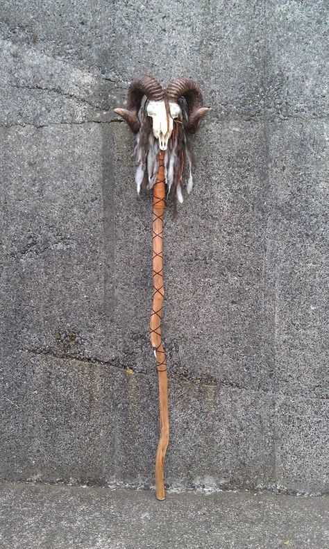 Witch Walking Stick, Shaman Stick, Voodoo Staff, Voodoo Shaman, Skull Staff, Shaman Staff, Witch Stick, Egypt Costume, Voodoo Costume