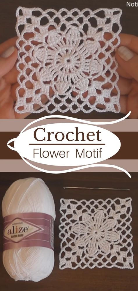 Easy Crochet Motif Flower - Crocheted World Community Crochet Flower Motif, Motif Flower, Crochet Rose Pattern, Crochet Flowers Easy, Crocheting Projects, Professional Skills, Crochet Motif Patterns, Crochet Blocks, Easy Flower