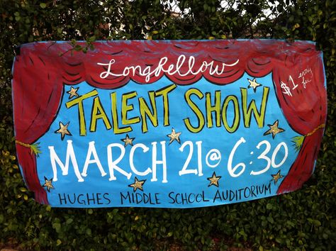 School Talent Show banner. Talent Show Stage Decorations, School Talent Show Decorations, Talent Show Crafts, Talent Show Poster Ideas, Talent Show Decorations Stage Ideas, Talent Show Background, School Talent Show Ideas, Talent Show Decorations, Talent Show Ideas