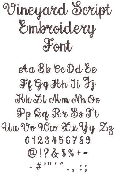 Vineyard Script Embroidery Font Font fonts #font #fonts 3.92 Numbers Tattoo, Hand Lettering Alphabet Fonts, Tattoo Fonts Alphabet, Fonts Handwriting Alphabet, Tattoo Fonts Cursive, Lettering Styles Alphabet, Design Alphabet, Unique Lettering, Alphabet Style