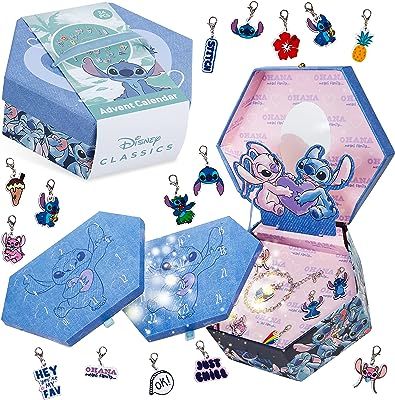 Disney Advent Calendar, Charms Disney, Disney Box, Disney Charm Bracelet, Lilo And Stitch Merchandise, Jewellery Advent Calendar, Kids Jewelry Box, Disney Merch, Stitch Jewelry