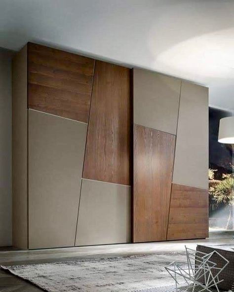 Get a funky contemporary wardrobe design with our  American Walnut EvoLlae sheets! DM for queries. #evowood #woodworkingevolved #solidwood… Sliding Wardrobe Designs, Bedroom Wardrobe Ideas, Wardrobe Laminate Design, Sliding Door Wardrobe Designs, Wardrobe Design Modern, Bedroom Wardrobe Design, Dressing Design, Bedroom Cupboards, Modern Cupboard Design