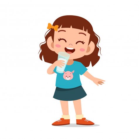 Happy kid drinks milk Premium Vector | Premium Vector #Freepik #vector #food #baby #water #kids Water Kids, Kids Milk, Kid Drinks, Vector Food, Food Baby, Kids Water, Kids Clipart, Kid Character, Art Drawings For Kids