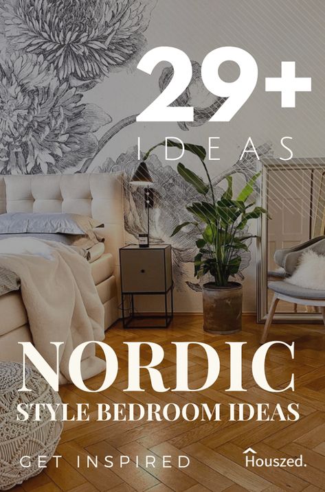 Get inspired with these Nordic Style Bedroom Ideas. Our images will help inspire your design ideas, taking them to the next level...Trust Houszed #nordicstylebedroomideas #nordicbedroomdecor #nordicbedroomideas #nordicbedroomdesign #nordicstylebedroom #nordicbedroominspiration Nordic Bedroom Scandinavian, Scandi Bedroom Ideas, Nordic Bedroom Design, Nordic Bedroom Ideas, Nordic Bedroom Inspiration, Nordic Bedroom Decor, Gothic Bedroom Ideas, Scandinavian Farmhouse Style, Style Bedroom Ideas