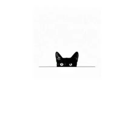 Cats Eyes Tattoo, White And Black Cat Tattoo, Peeking Cat Tattoo, Black Cat Finger Tattoo, Finger Tattoos Cat, Black White Cat Tattoo, Cat Tattoo On Finger, Black Cat Minimalist Tattoo, Black And White Cats Drawing