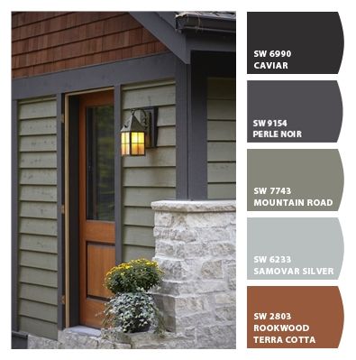 ColorSnap by Sherwin-Williams – ColorSnap by diablett House Paint Color Combination, Colors 2023, Exterior House Paint Color Combinations, Exterior House Color, Cabin Exterior, Home Exterior Makeover, Brick Exterior, Cottage Exterior, Colors Schemes