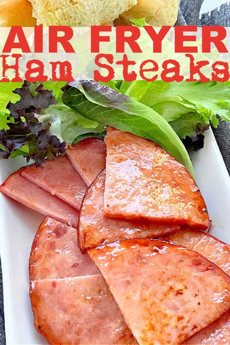 Recipes For Ham, Air Fryer Ham, Healthy Ham, Ham Steak Recipes, Fried Ham, Air Fry Potatoes, Ham Steak, Air Fryer Recipes Snacks, Sandwich Platter