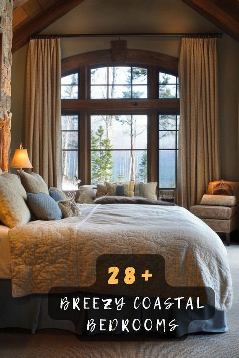 Explore 28 stunning coastal bedroom designs that capture the essence of seaside living! With light colors, airy fabrics, and natural elements, these bedrooms will transport you to a tranquil beach paradise. Ready to refresh your space? Click to discover your coastal haven! 🏖️🌅🛏️ #CoastalBedroom #HomeInspiration #BeachDecor #InteriorDesign #Relaxation #CoastalStyle #DreamBedroom Lake House Bedrooms, Beachy Bedrooms, Luxury Lake House, Lake House Bedroom Ideas, Coastal Bedroom Ideas, Hacks For Home, Coastal Cabin, Lake House Bedroom, House Bedroom Ideas