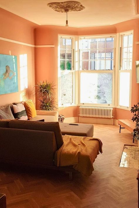 20 Terracotta Living Room Ideas to Recreate in 2024 – The Crafty Hacks Terracotta Pink Walls, Pink And Terracotta Living Room, Light Terracotta Walls, Terra Cotta Room, Living Room With Swing, Living Room Terracotta, Terra Cotta Living Room, Peach Living Rooms, Edwardian Living Room