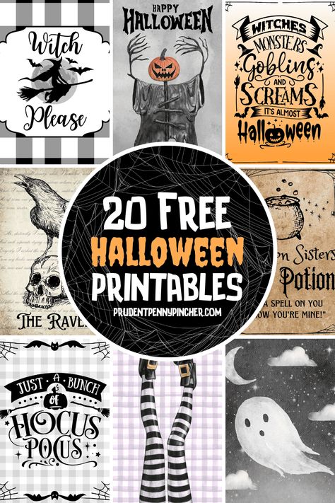 Spooky Halloween Printables Free, Free Spooky Printables, Halloween Frames Printables, Fall Decor Printables Free, Free Printable Gothic Wall Art, Halloween Ephemera Free Printables, Free Halloween Decorations, Free Printable Halloween Wall Art, Free Printable Halloween Images