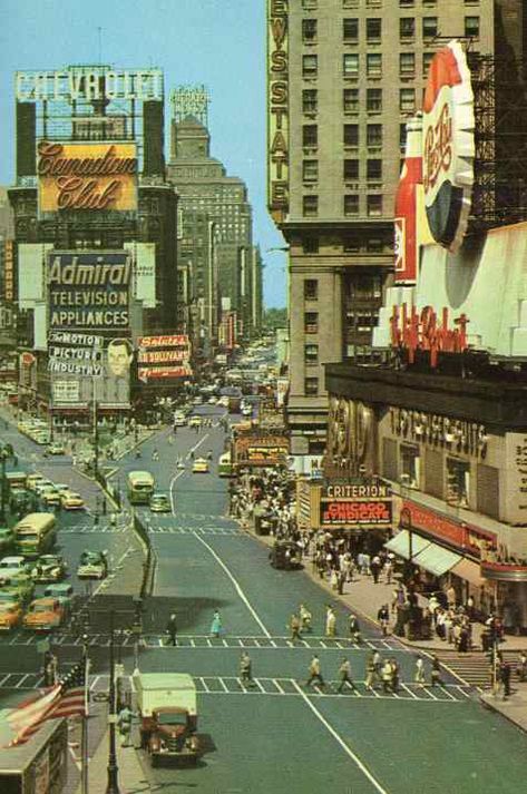 Times Square, 1955 Times Square New York City, Nyc History, Ellis Island, History Pictures, Lower East Side, City That Never Sleeps, Vintage New York, City Street, Coney Island