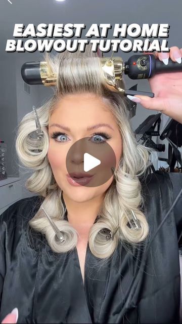 Wide Barrel Curls, Glamour Curls Tutorial, Big Barrel Curling Iron Tutorial, Blowout Hair Curling Iron, Volumous Curled Hair, Soft Blowout Curls, Bombshell Blowout Tutorial, How To Big Curls, Hair Roller Hairstyles