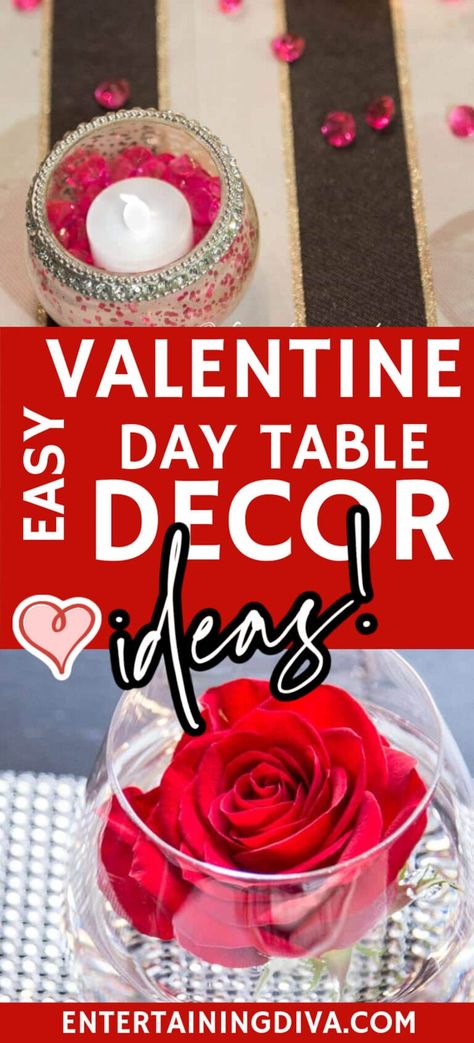 Valentines Day Party Centerpieces, Valentine’s Day Banquet Decorations, Diy Valentine Centerpieces Simple, Valentine Center Piece For Tables, Diy Valentine Table Decorations, Simple Valentine Centerpieces, Valentine's Day Table Decor, Table Decorations For Valentines Day, Valentines Party Decorations Table