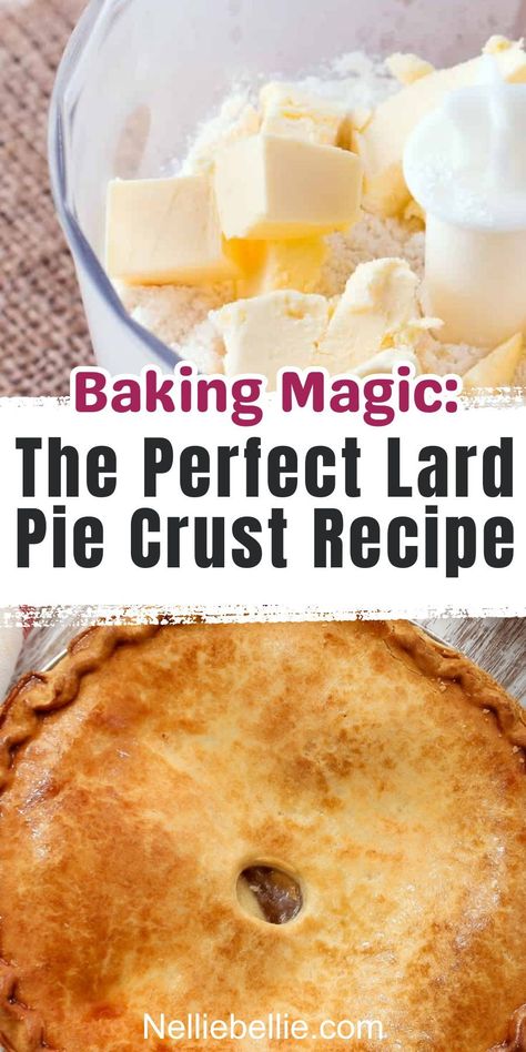 Discover the secret to a perfect pie with our Lard Pie Crust Recipe! 🥧✨ It's a flaky, golden masterpiece that transforms every filling into a culinary delight. Ready to elevate your baking skills? Follow our guide, master the art of lard crusts, and craft pies that will leave everyone craving more. Try it today and bake up some magic! 😋👩‍🍳 #LardPieCrust #PerfectPie #BakingMagic #HomemadePies #CookAndShare Lard And Butter Pie Crust Recipe, Homemade Pie Crust With Lard, Pie Crust Recipe Lard, Lard Pastry Recipe, Lard And Butter Pie Crust, Pie Crust Using Lard, Pie Crust With Lard Recipe, Lard Pie Crust Recipe Food Processor, Large Batch Pie Crust Recipe