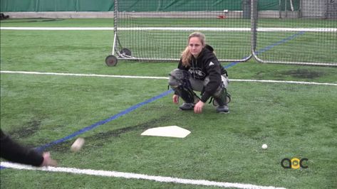 Softball Catching Drills, Indoor Softball Practice Drills, Softball Catcher Drills For Beginners, 8u Softball Practice Plans, Softball Catchers Drills, Catching Drills Softball, Softball Practice Drills Coaching, Coaching Softball Drills, Catcher Drills Baseball