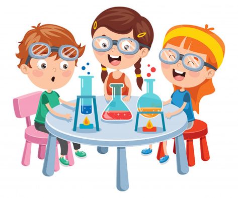 Little students doing chemical experimen... | Premium Vector #Freepik #vector #school #children #education #character Experiments Kids, Science Equipment, Science Icons, Science Illustration, Chemistry Experiments, Karakter Disney, Science Student, Kids Clipart, Science Lab