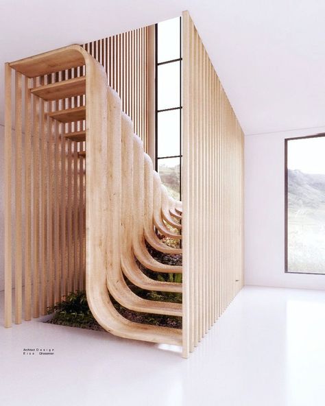 Exterior Drawing, Diy Staircase, Stairs Architecture, Stairway Design, Homes Modern, Wooden Stairs, Interior Stairs, Modern Staircase, Interior Design Diy