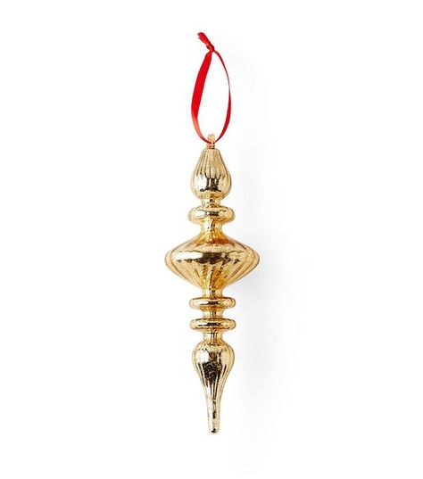 7.5" Christmas Gold Finial Vintage Glass Ornament by Place & Time | JOANN Gold Ornaments, Vintage Elegance, Joanns Fabric And Crafts, Gold Christmas, Holiday Specials, Glass Ornaments, Craft Stores, Finials, Vintage Gold