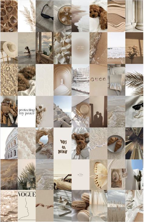 63PCS Beach Boho Wall Collage Kit, Beige Vibes Wall Kit, DIGITAL Prints, Aesthetic Room Decor Nature Wall Collage, Aesthetic Phone Decor, Mood Boards Aesthetic Pictures, Aesthetic Room Pictures, Room Collage Wall Aesthetic Pictures, Boho Pictures For Wall, Aesthetic Room Collage, Vinalla Girl, Boho Aesthetic Prints