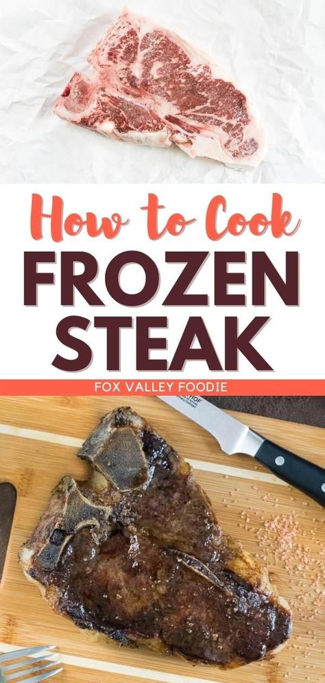 Cook Frozen Steak, Beef Entrees, Seared Salmon Recipes, Salmon Recipes Pan Seared, Skirt Steak Recipes, Frozen Steak, Chimichurri Recipe, Pan Fried Salmon, Grilled Food