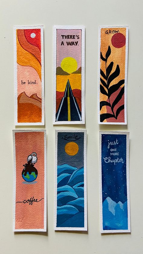 These handmade bookmarks, coffee, set of 6 bookmarks, unique colorful bookmarks, be kind, just one more chapter, eco friendly bookmarks, Paint A Bookmark, Gouache Bookmarks Ideas, Acrylic Painting Bookmarks, Book Mark Painting Ideas, Hand Painted Bookmarks, Bookmarks For Boys, Unique Bookmarks Handmade, Bookmark Painting Ideas, Bookmarks Coffee