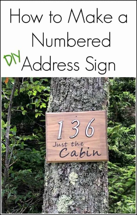 See how to make a custom address sign with scrap wood, a DIY stencil, and stain. Use pre-made house numbers or stencil them yourself with this easy DIY project. Rustic address plaque, home sign, number sign, house number sign. | DIY sign | address sign | stenciled sign | address plaque | numbered sign | house sign | homemade sign | Diy Address Sign, Picture Projects, Farm Diy, Diy Stencil, Homemade Signs, Address Signs, Stencil Furniture, Upcycle Decor, Funky Home Decor