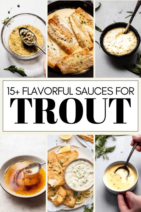 Wondering what the best sauces to serve with trout are? I’ve got you covered with this handy guide of 15+ tasty and easy sauce recipes to make at home! Trout Sauce Recipes, Sauce For Trout, Chardonnay Food Pairing, Easy Sauce Recipes, Pan Fried Trout, Best Sauces, Baked Trout, Grilled Trout, Easy Sauce Recipe