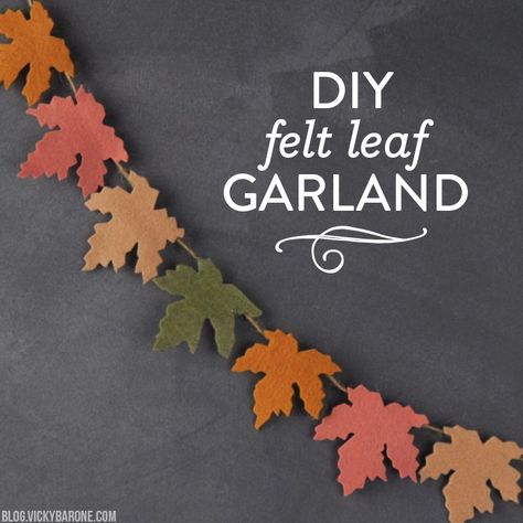 Diy Thanksgiving Garland Ideas, Fall Felt Garland Diy, Felt Leaves Garland, Sew Garland, Felt Leaves Diy, Leaf Garland Diy, Fall Felt Garland, Felt Garland Diy, Fall Garland Diy