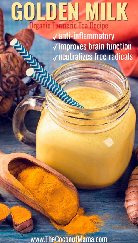 Cough And Chest Congestion Relief, Canna Butter, Turmeric Milk Recipe, Health Resolutions, Golden Milk Recipe, Turmeric Tea Recipe, Turmeric Milk, Turmeric Recipes, Ginger Turmeric