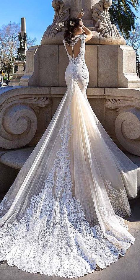 Crystal Design Wedding Dresses 2016 ❤ See more: http://www.weddingforward.com/crystal-design-wedding-dresses/ #weddings Mermaid Fit, Second Wedding, 2016 Wedding Dresses, Blushing Bride, A Wedding Dress, Gorgeous Wedding Dress, Wedding Picture, Crystal Design, Dresses Lace