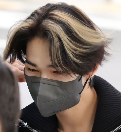 Niki Enhypen Hair Highlights, Niki Enhypen Highlight Hair, Niki Enhypen Hair Color, Niki Hair Color, Short Hair Color Ideas Men, Kpop Dyed Hair, Boys Hair Highlights, Men Hair Color Highlights, Kpop Hair Dye