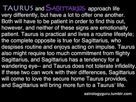 Taurus and Sagittarius Zodiac Ships, Taurus And Sagittarius Compatibility, Sun In Pisces, Taurus Compatibility, Sagittarius Woman, Sagittarius Compatibility, Moon In Virgo, Taurus Traits, Taurus And Scorpio