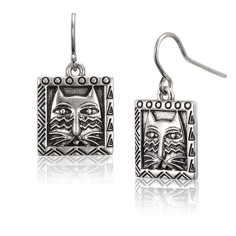 Laurel Burch Classics Collection Ziggy Cat Drop Earrings *** You can find more details by visiting the image link. (This is an affiliate link) #Earrings Laurel Burch Art, Laurel Burch Cats, Cat Faces, Laurel Burch, Fan Earrings, Cat Jewelry, Bold And Beautiful, Cat Necklace, Cat Earrings