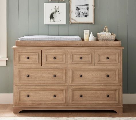 Changing Tables & Baby Dressers | Pottery Barn Kids Dresser Topper, Extra Wide Dresser, Wide Dresser, Dovetail Joinery, Weathered White, Old Mattress, Convertible Crib, Choose Joy, Large Drawers