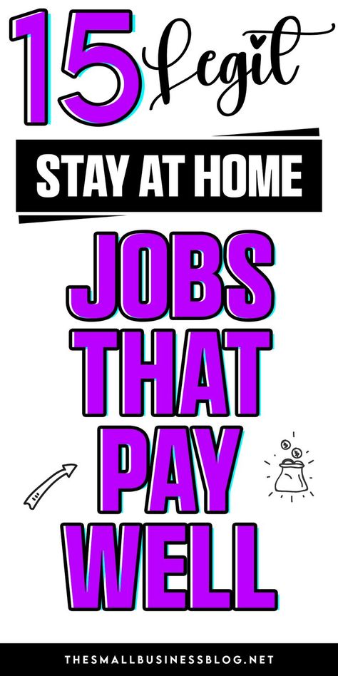 15 Best Stay At Home Jobs | Earn Big Without Leaving Your House | Work From Home Jobs Easy Jobs That Pay Well, Stay At Home Jobs That Pay Well, Work At Home Jobs, Real Online Jobs Stay At Home, Fun Jobs That Pay Well, Side Jobs For Stay At Home Moms, Real Online Jobs, Legit Online Jobs, Easy Online Jobs