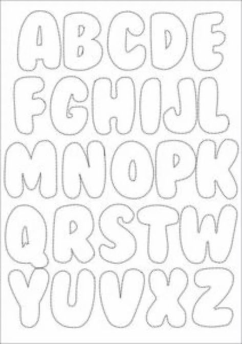 Craftingeek Bubble Letters Alphabet, Stencil Lettering, Baby Books Diy, Alfabet Font, Bubble Letter Fonts, Wall Art Tutorial, Lettering Guide, To Do Planner, Patterns Printable