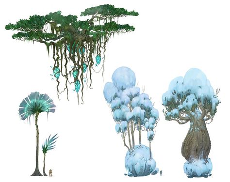 Cory Loftis Alien Tree Concept Art, Alien Plants Concept Art, Cory Loftis, Alien Plants, Landscape Concept, Visual Development, Environment Design, 판타지 아트, Environment Concept Art