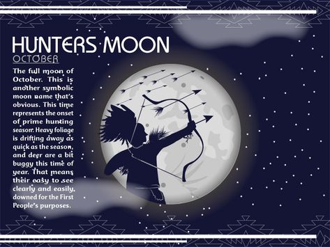 The Moon - October Hunter's Moon Hunter Moon, Hunters Moon, Full Moon Names, Name Astrology, Moon Chart, Witchcraft Spells For Beginners, Moon Names, Spells For Beginners, Moon Quotes