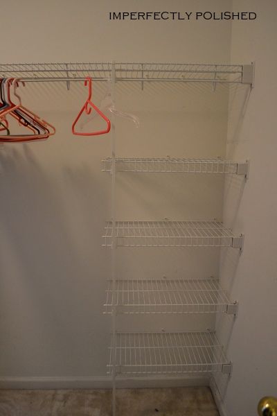 How To Build Custom Closet Shelving Wire Shelves Walk In Closet, Simple Closet Organization Wire Shelving, Closetmaid Shoe Shelves, Master Closet Wire Shelving Walk In, Walk In Closet Wire Shelving, Wire Rack Closet Organization Ideas, Adding Shelves To Closet, Wire Closet Shelving Ideas, Closet Organization Wire Shelves