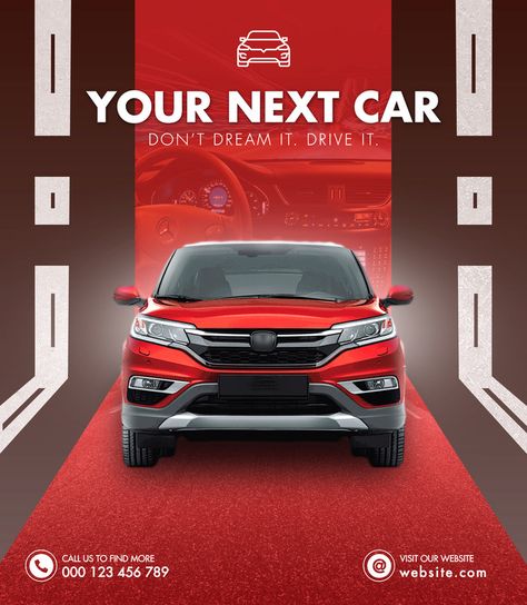 Car Designs Ideas, Car Social Media Post Design, Car Ads Creative Advertising, Car Social Media Design, Car Creative Ads, Car Social Media Post, Car Poster Design, Car Post, Website Slider