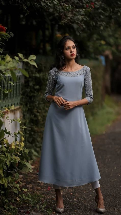 A Line Anarkali Dress, A Line Churidar Designs, Party Wear Churidar Designs Kerala, Umberalla Kurti Designs, A Line Anarkali, Churidar Models, Kurthi Models Latest, A Line Kurti Designs, Party Wear Maxi Dresses