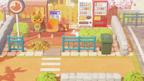 Animal Crossing Rooftop Colors, Acnh Bus Stop Ideas, Animal Crossing Bus Stop, Acnh Bus Stop, Acnh Island Map, Animal Crossing Hair, Acnh Kidcore, Animal Crossing Wild World, Island Theme