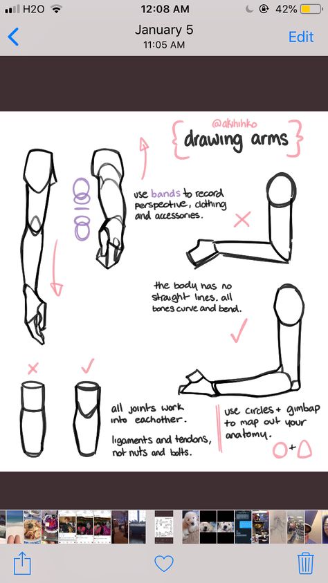 Anime Arms Tutorial, How To Draw Arms Anime, How To Draw Arms, Anime Arms, Arm Drawing, Ligaments And Tendons, Tools Drawing, Tutorials Drawing, Art Tools Drawing