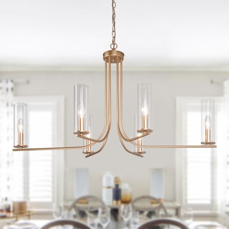 Linear Chandelier Dining Room, Candle Ceiling, Modern Gold Chandelier, Living Room Candles, Candle Chandelier, Hanging Ceiling Lights, Ceiling Hanging, Dining Living Room, Gold Chandelier